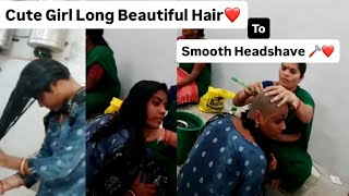 Download lagu Extreme raw headshave video of a Gorgeous Long hair women | Long hair shaved off in minutes 🪒❤️ mp3