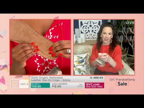 Earth Origins Perforated Leather Slip-On Clogs - Emilia on QVC