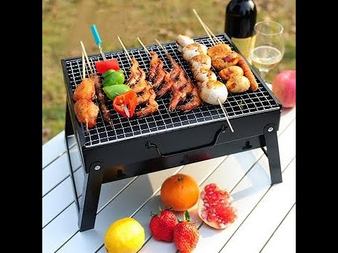 Portable BBQ Grills Patio Barbecue Charcoal Grill Stove Stainless Steel Barbecue Accessories Tools