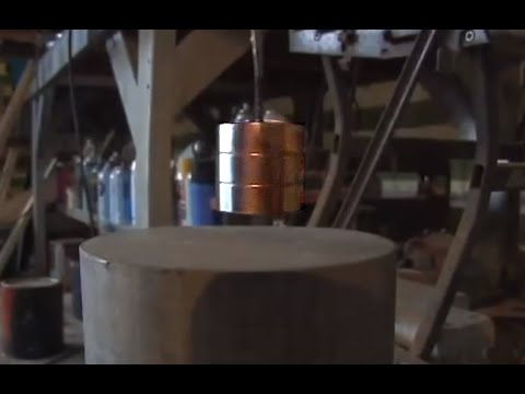 GIANT Magnet on Aluminum Ingot Neodymium Magnet Paramagnetic