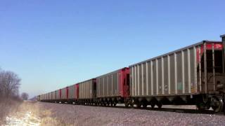 preview picture of video 'UP 6473 North on the Union Pacific Peoria sub on 3-4-10'