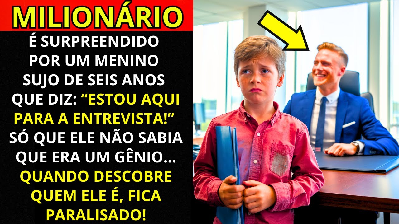 "ESTOU AQUI PARA A ENTREVISTA!" GAROTINHO GÊNIO DE 6 ANOS ENTRA NO ESCRITÓRIO DO MILIONÁRIO