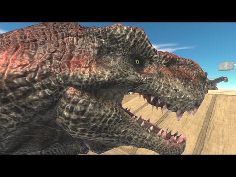 T-REX TEAM VS OTHER TEAM CAIDAFEA BATTLE - ANIMAL REVOLT BATTLE SIMULATOR