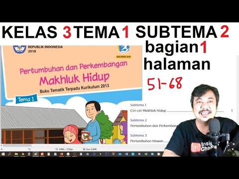 tema1 kelas 3 sub tema 2 hal 51 68pertumbuhan dan perkembangan mahluk hidup bagian 1
