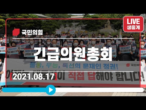 [Live] 8월17일 긴급의원총회
