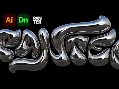 How to Make 3D Chrome Text Effect in Illustrator and Adobe Dimension
