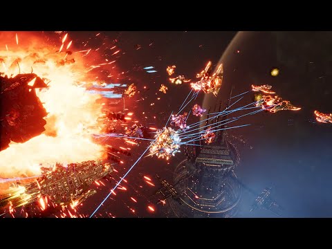 Skalgrim Mod - New Titans - Tau Protector Fleet vs Orks - Battlefleet Gothic Armada 2