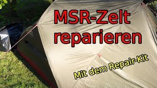 MSR Zelt reparieren, flicken und kleben