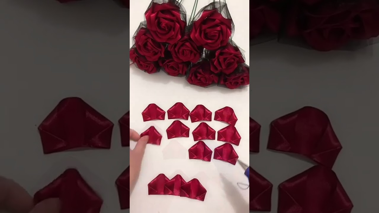 COMO FAZER ROSA DE CETIM