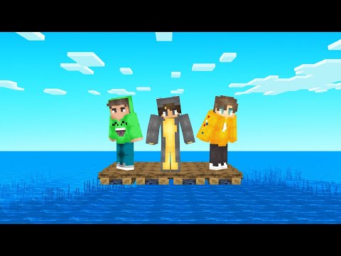SURVIVING On A RAFT In The OCEAN! (Minecraft)