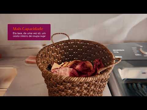 Video thumbnail of Máquina de Lavar 14Kg Brastemp com Smart Sensor e Design Compacto - BWF14AB