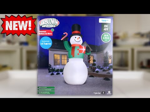 Gemmy 20FT COLOSSAL SNOWMAN Airblown Inflatable Review! (At Home 2023 Exclusive)