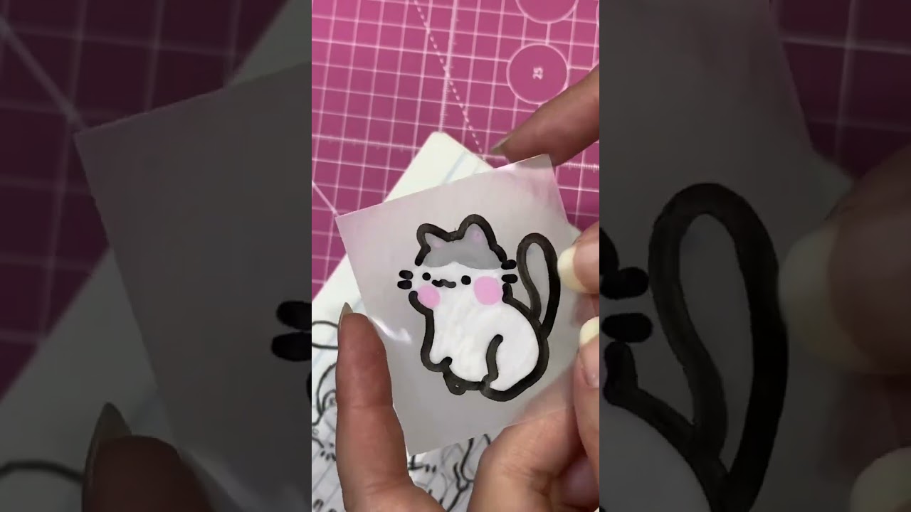 Cat shrink 🐱 #kawaii #cute #handmade #diy #art #shrinkplastic #charms #shrinkdink #tutorial