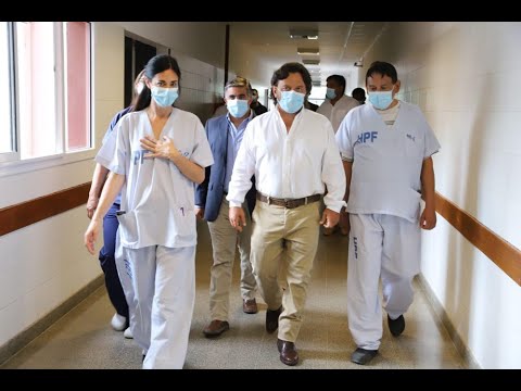 Sáenz supervisó el funcionamiento de la terapia intensiva del Papa Francisco