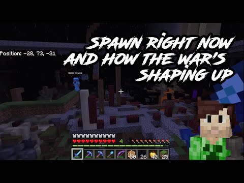2b2e - Spawn RN and how the war's shaping up (Minecraft Bedrock Anarchy Server)