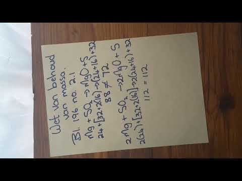 Gr.10 Wet van behoud van massa