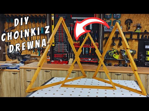 DIY Christmas tree made of boards