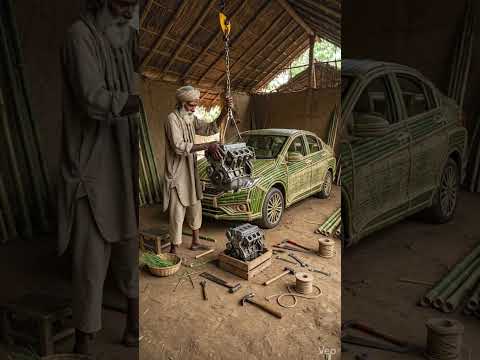 Bamboo कारीगर ने Honda City को ऐसे बदला कि सब चौंक गए 🚗 #shorts #transformation #talent