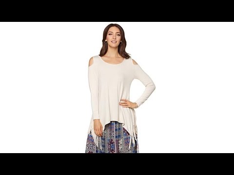 Curations Caravan Cold Shoulder Knit Top