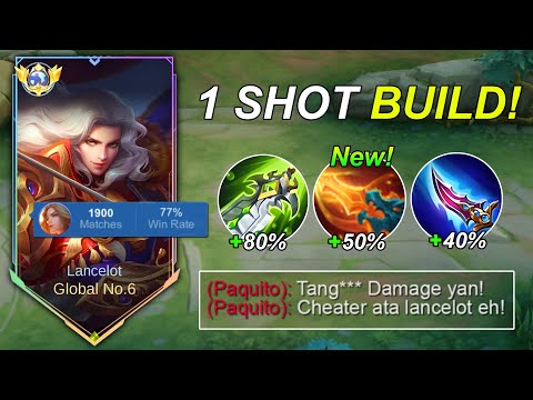 TOP GLOBAL LANCELOT BEST ONE SHOT BUILD & EMBLEM 2023! (MUST TRY)