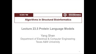 From Bioinformatics to AI: 23.3 Protein Language Models - Motivation and Early Effort (ESM1)