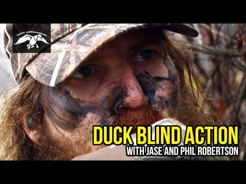 Duck Blind ACTION with Jase and Phil Robertson