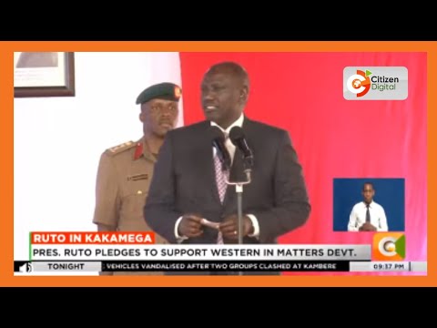 President Ruto pledges to support western in matters development