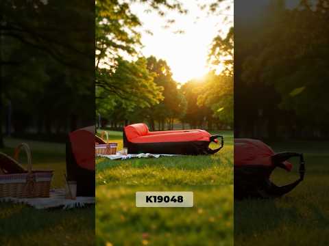 Aga Felfújható ágy LAZY BAG 230x70 cm Fekete/Piros