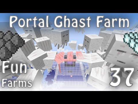 Portal-based Gunpowder and Ghast Tears Farm for Minecraft 1.16.4+ [Fun Farms 37]