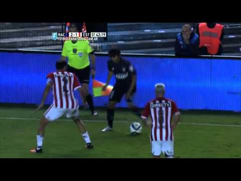 Lo sacó a bailar. Racing 2 - Estudiantes 1. Liguilla Pre-Libertadores 2015. FPT.