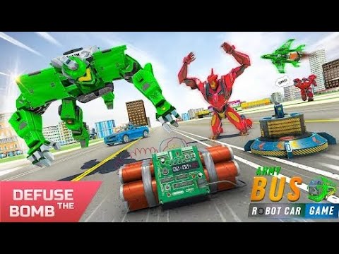 Army Bus | multi Robot Transformation | And Air Battle | With Jet Fighters | #robotgame #gaming