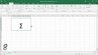 How to type summation symbol (Sigma sign Σ) in Excel
