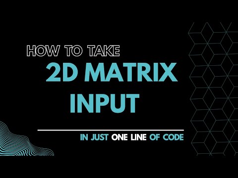 One Line Program To Take Matrix Input Using Python Python Matrix Tech Blooded Shorts