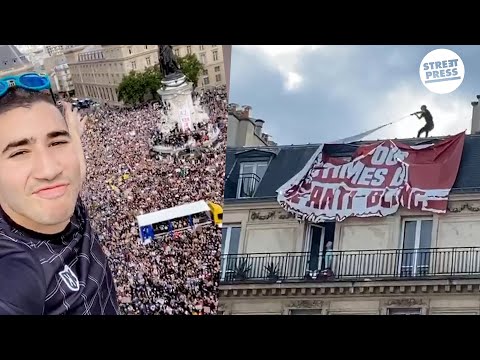 Il grimpe un immeuble pour décrocher une banderole d'extrême droite