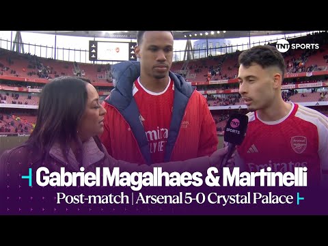 Gabriel Martinelli FIRED-UP & READY for title challenge 🔥😮‍💨 | Arsenal 5-0 Crystal Palace 🔴