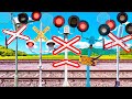 Railroad Crossing Playing Badminton On The Job Железнодорожный переезд