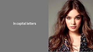 Download lagu Hailee Steinfeld, BloodPop® - Capital Letters (Lyrics) mp3