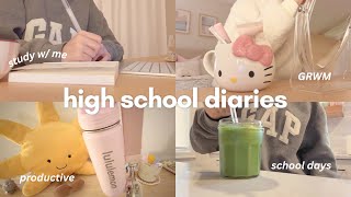 school day in my life ⊹ ࣪ ˖ | GRWM, productive school days, study vlog, realistic morning routine