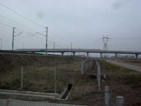 EUROSTAR ITALIA AV FRECCIAROSSA 9590 RIPRESO SULL'AV/AC MILANO - TORINO CON IL SOCIO A 277Km/h!