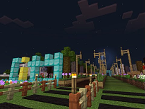 My Massive Minecraft PE City- iCity First Preview ( Under Construction)