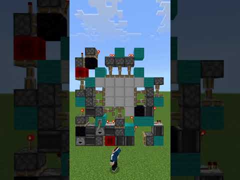 3x3 Spiral Door! #minecraft #redstone #door #shorts