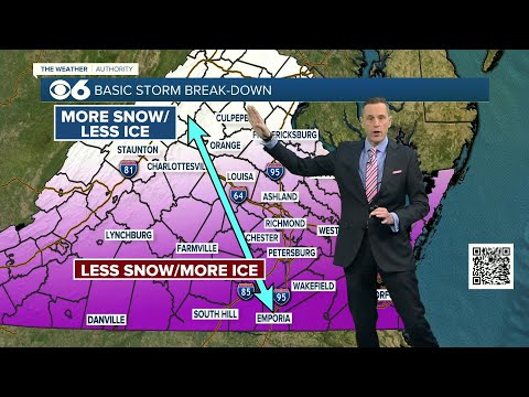 Updated hour-by-hour look at winter storm in Virginia this weekend (Thursday Update)