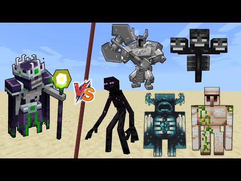Nameless One (Minecraft Dungeons) vs Minecraft bosses - Nameless King vs Warden, Mutant Enderman