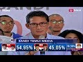 Sandiaga Uno Jumpai Awak Media Dan Ajak Masyarakat Awasi Penghitungan Suara - INews Sore 22/04