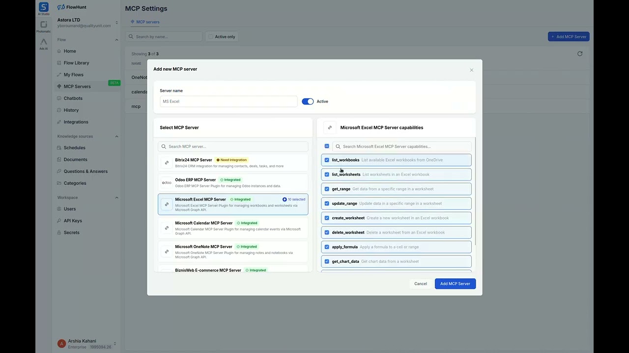 Thumbnail for Microsoft Excel MCP