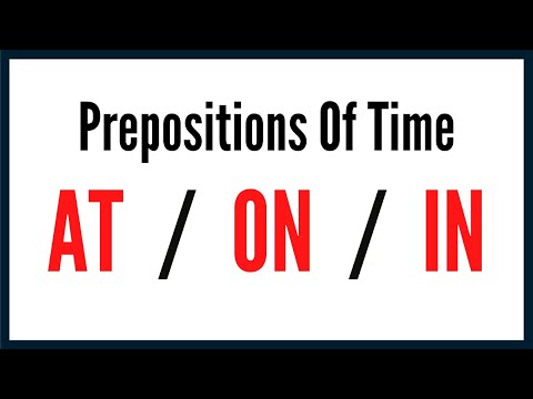 Prepositions Of Time Exercise | AT ON IN