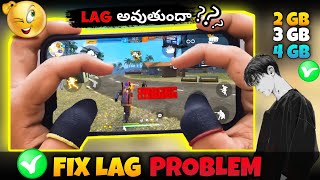 How to fix lag in freefire telugu | LAG problem fixed for low end devices freefire telugu