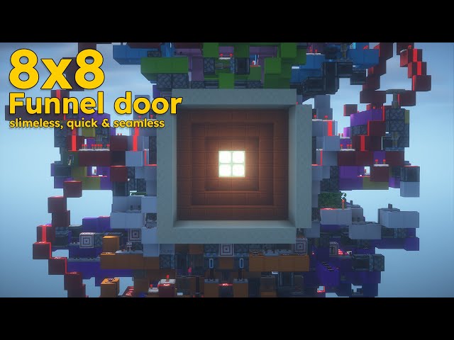 8x8 Funnel/Vault piston door [slimeless+seamless] Minecraft Map