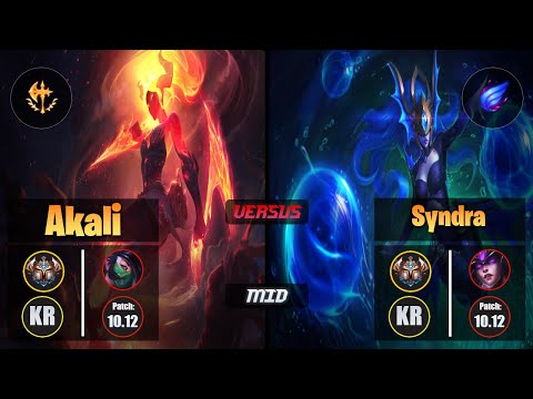 Challenger AKALI [Conqueror] (Mid) VS  SYNDRA - Challenger KR Patch 10.12