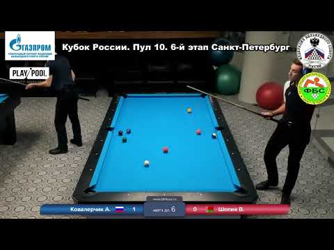 1/16 A. Ковалерчик (A. Kovalerchik)(RUS) - B. Шопик (V. Shopik)(BLR) 6 tour Russia Open 10-ball 2022